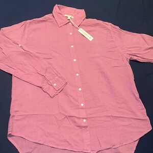 Womens Light-Purple Button-Up Shirt